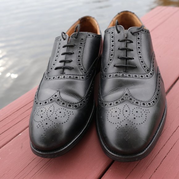Crockett & Jones London Full-Brogue Oxford Black Calf Leather Sz UK 9 F / US 10 - Picture 4 of 13
